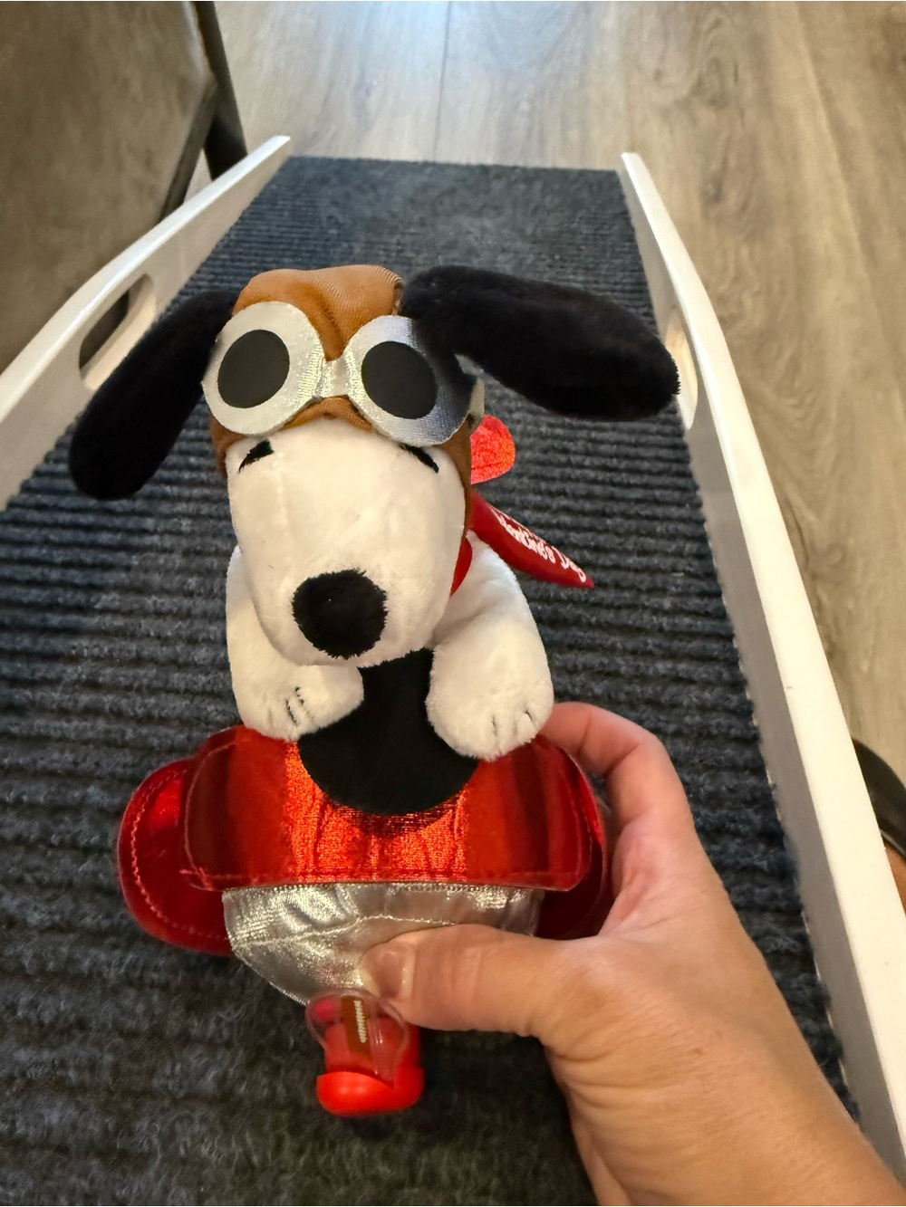 Snoopy Aviator Red Plush Happy Valentines Day